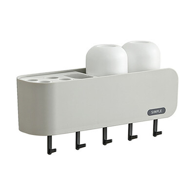 

Gobestart New Hanging Bathroom Kitchen Utensil Box Toothbrush Storage Rack