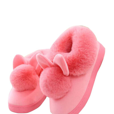 

CHUNNUANYANG Rabbit ears home shoes autumn&winter slippers 12319