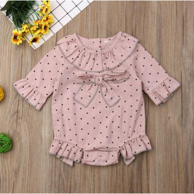 

US Newborn Toddler Baby Girl Clothes Bow Romper Jumpsuit Outfits Sunsuit Summer