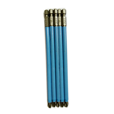 

5 Pcs PZ2 Extra Long 127mm Magnetic Non-slip Screwdriver Bit Set 14 Hex Shank