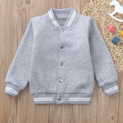 

Children Boys Girls Long Sleeved Heart Type Letter Print Coat Baseball Clothes