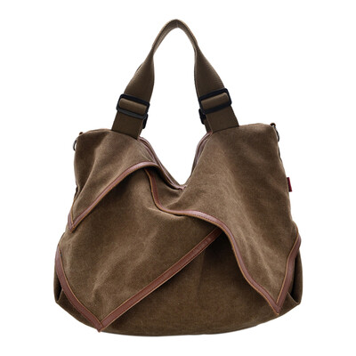 

Women canvas fashion Splicing Shoulder Messenger handbag