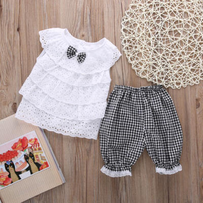 

UK STOCK Toddler Kid Baby Girl Summer Outfits T-shirt TopsShort Pants Clothes