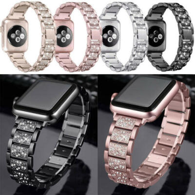 

Luxury Bling Crystal Diamond Aluminum Wrist Band For Watch iWatch 4238 mm