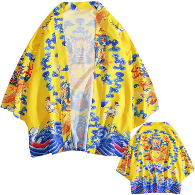 

Toponeto Fashion Lovers Individuality Print Top Blouse Kimono Hot Spring Clothing