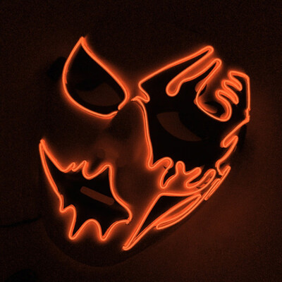 

Halloween Panic Mask Night Atmosphere Decorative Face Masks Men Women Wear Led Light-Emitting Mask