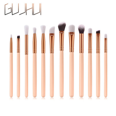 

Toponeto 12 Pcs Eye Brush High-end Wooden Handle Eye Shadow Brush Makeup Brush Set