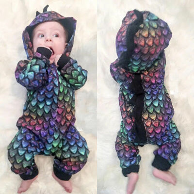 

Newborn Baby Girls Boys Dinosaur Hoodie Romper Jumpsuit Bodysuit Hooded Clothes