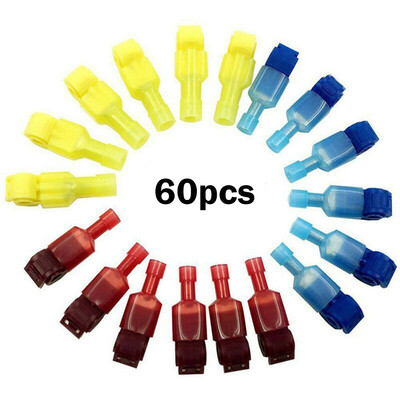 

〖Follure〗Quick Splice T-Tap Electrical Wire Crimp Terminals & Spade Connectors Kit 60pcs