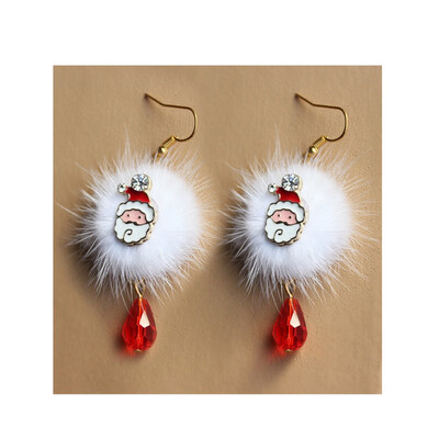 

Christmas Santa Claus Earring Pendant Christmas Decor For Home Happy New Year Xmas Gift Ornaments