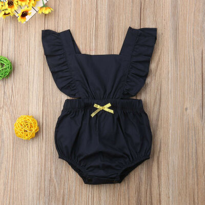 

Baby Girls Summer Ruffle Romper Bodysuit Playsuit Sunsuit Clothes Outfits