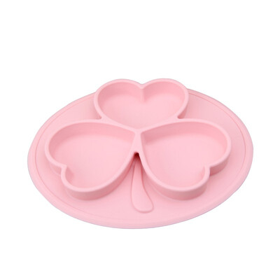 

NeillieN Infants Food Plate Ellipse Silicone Feeding Food Plate Divided Format Plate Sucker Turn-proof Childrens Tableware