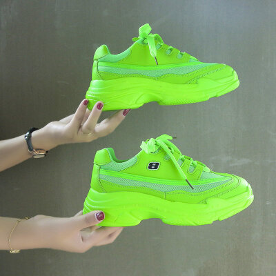 

Candy-coloured net shoes Flying Weaver Girls breathable sneakers for students in summer&Autumn