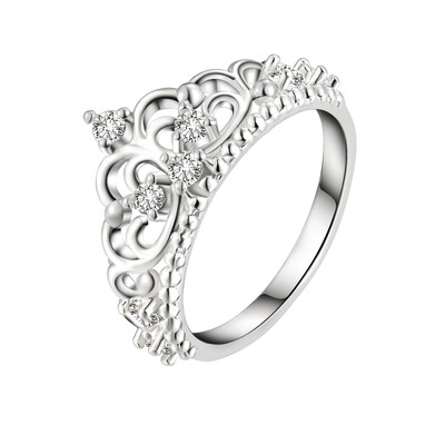 

New Fashion Version Silver Lady Crown Ring New Jewelry