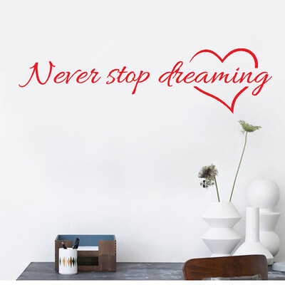 

〖Follure〗Never Stop Dreaming Removable Art Vinyl Mural Home Room Decor Wall Stickers