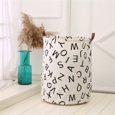 

〖Follure〗Waterproof Canvas Sheets Laundry Clothes Toy Basket Folding Storage Box