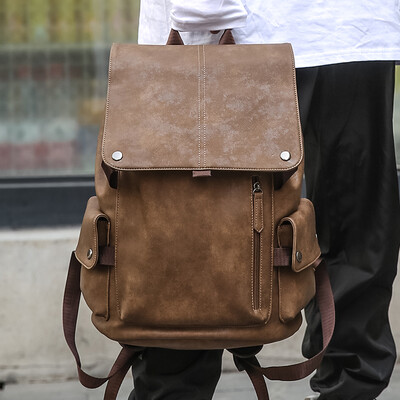 

Shoulder Bag Mens Large Bucket Backpack Simple Personality Fashion Couple Travel Student Bag