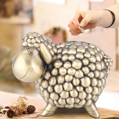 

Greensen Vintage Alloy Sheep Money Box Animal Coin Saving Pot Piggy Bank Home Decor Gift for Kids