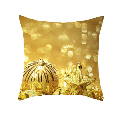 

〖Follure〗Christmas Pillow Case Glitter Polyester Sofa Throw Cushion Cover Home Decor