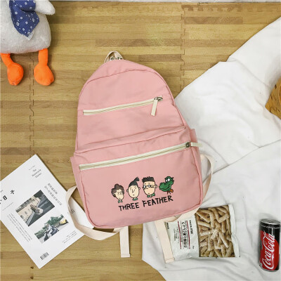 

Ins schoolbag female Korean version of senior high school students with large capacity computer bag backpack for junior high schoo