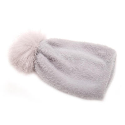 

Fashion Women Fur Winter Warm Hat Pom Ball Cap Casual Knitted Beanie Hats