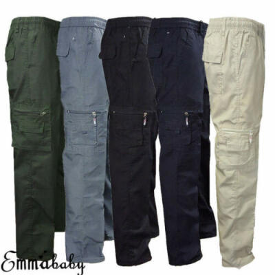 

AU Camping Hiking Army Cargo Combat Military Mens Straight Sports Pants Casual