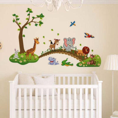 

Cartoon Animals Removable Wall Decal Stickers Kids Baby Nursery Room Decor