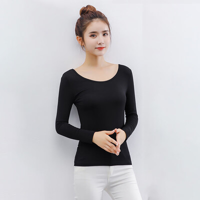 

Women O Neck T Shirt Basic Top Ladies Casual Long Sleeve Slim Fit Pullover Tops