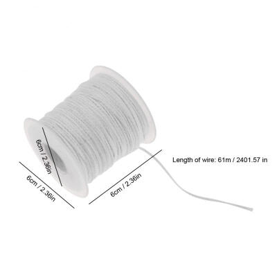 

Greensen 61m Environmental Spool of Cotton Braid Candle Wick Core for DIY Oil Lamps