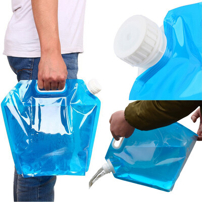 

Siaonvr 5L Folding Drinking Water Bucket Camping Hiking Water Container Storage Bag A