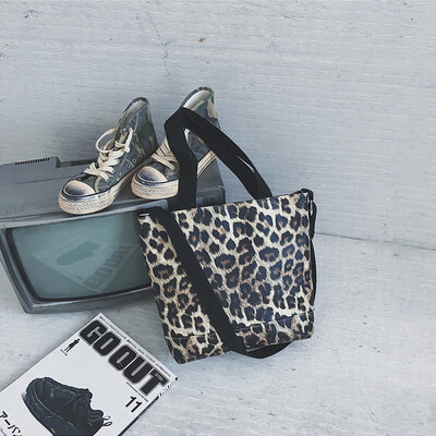 

Tailored Unisex Canvas Messenger Printing Leopard Shopping Bag Crossbody Bag Handle Bags