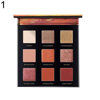 

Waterproof 9 Colors Glitter Eyeshadow Palette Matte Non Smudge Eye Cosmetics
