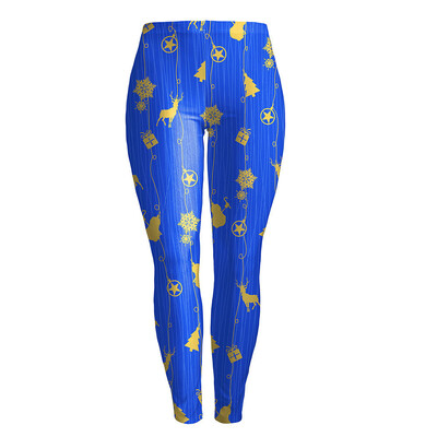 

Tailored Christmas Snow And Tree Legins High Waist Elastic Leggins Women Pants