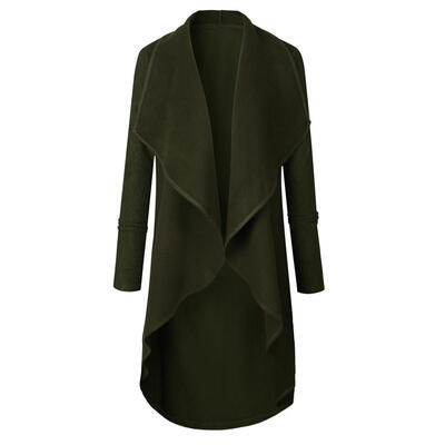 

Fashion Women Winter Irregular Trench Coat Waterfall Collar Jacket Cardigan
