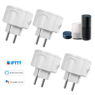 

Wifi Smart Socket Plug EU Type-E with Big OnOff Switch Button Smart Alexa Outlet Support APP Remote Control Timing Function Voice