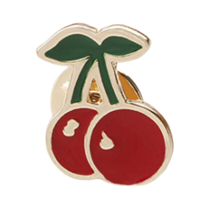 

2019 New Creative Europe&The United States Jewelry Plants Cherry Brooch Summer Shirt Sweater Wild Clothing