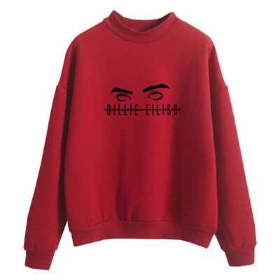 

2019 New Billie Eilish Print Design Unisex Sweatshirt Fashion Men Women Long Sleeve O Neck Shirt Pullover Tops