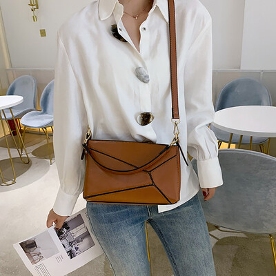 

Tailored Womens Crossbody Wild Simple Chain Shoulder Splice Fashion Messenger Bags