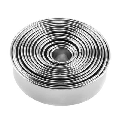 

14pcs Stainless Steel Round Dumplings Wrappers Molds Set Cutter Maker Tools