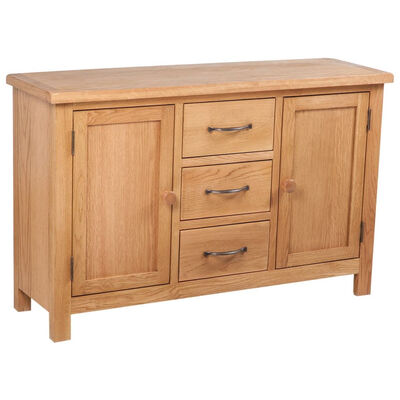 

Sideboard with 3 Drawers Solid Oak Wood 433"x132"x276