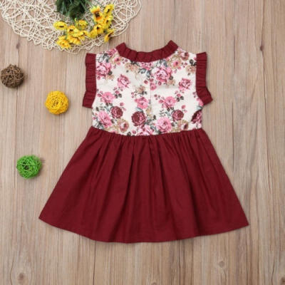 

New Toddler Baby Girls Floral Long Sleeve Romper Bodysuit Sisters Clothes Outfits 0-6Y