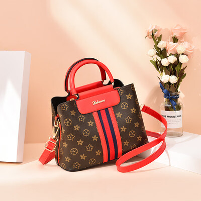 

Popular bag ladies three-tier collision color bucket bag single shoulder handbag fashion simple strap bag
