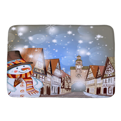 

〖Follure〗Christmas HD Printed Non-Slip Bath Mat Absorbent Home Decor B