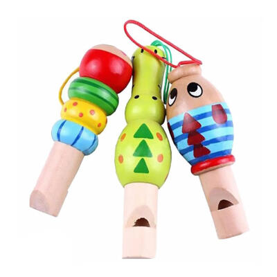 

Wooden Cartoon Animal Whistle Educational Music Instrument Toy for Baby Kid