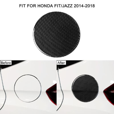 

Car Tank Cap Stickers Automobile Fuel-tank Cover Trim Fit for Honda FitJazz 2014-2018 5D Magnifying Vision Durable Carbon Fiber