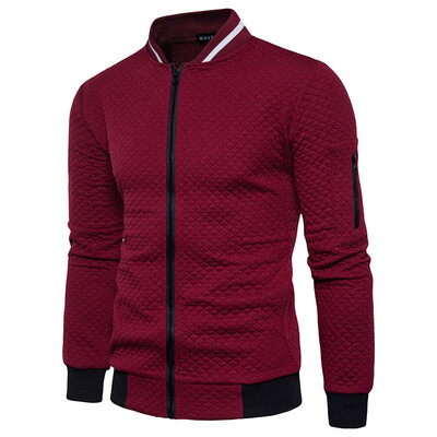 

SUNSIOM Mens Winter Zip up Slim Collar Jacket Tops Long Sleeve Casual Coat Outerwear