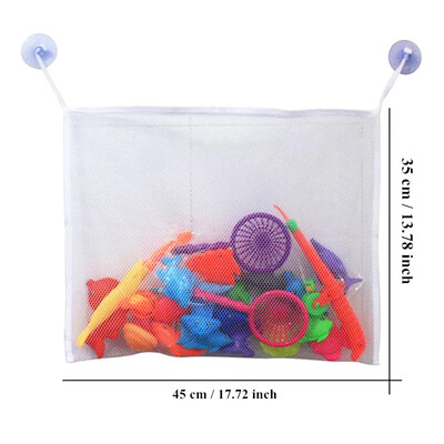 

Baby Bath Bathtub Toy Hanging Bag Suction Bathroom Stuff Tidy Net Mesh Storage Bag
