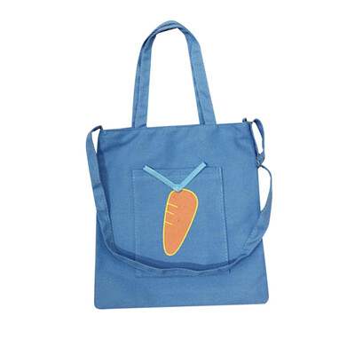 

Women Casual Large Capacity Messenger Bags Cartoon Printed Canvas Eco Bolsa Feminina Simple Retro Portable Totes Bag