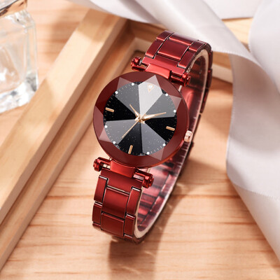 

RM Fashion Luminous Ladie Steel Belt Star Sky Dial Quartz Watch MultiAngle Raise