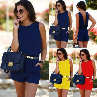 

Women Summer Playsuit Bodycon Clubwear Evening Party Jumpsuit Romper Trousers